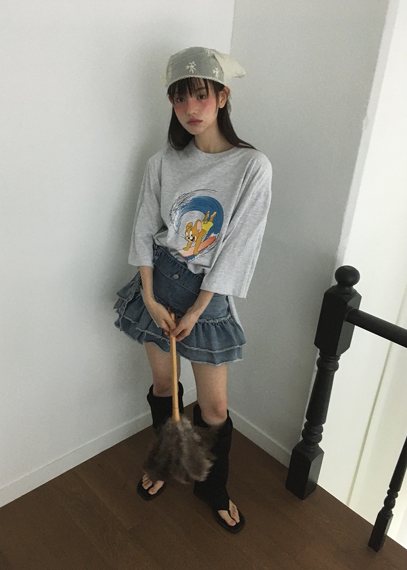 OURWAVE/OUR ROOM東大門㊣實拍女士新品真品休閑推薦25春夏T恤Our Wave/Our RoomT恤
