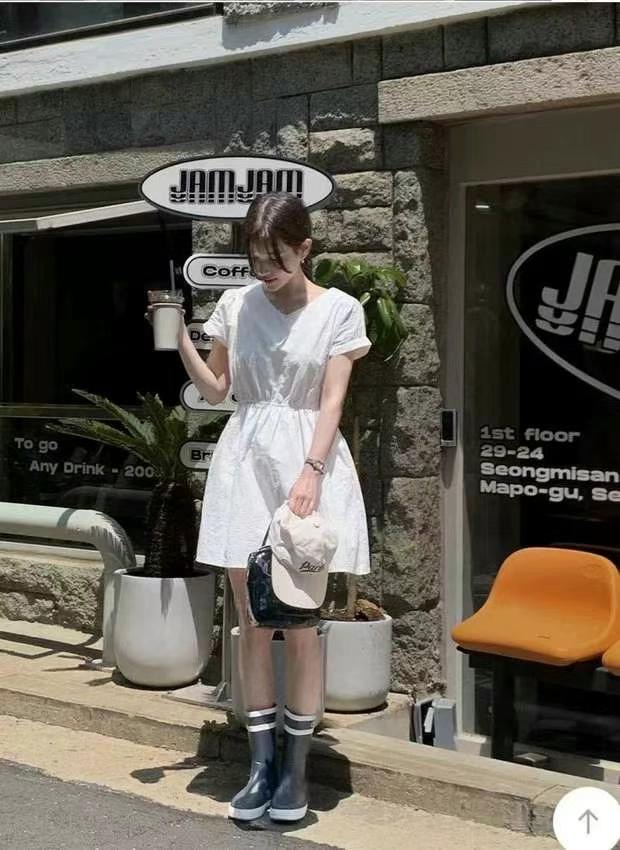 COTTON MARKET韓國直郵㊣女士新品休閑職業推薦真品連衣裙COTTON MARKET連衣裙