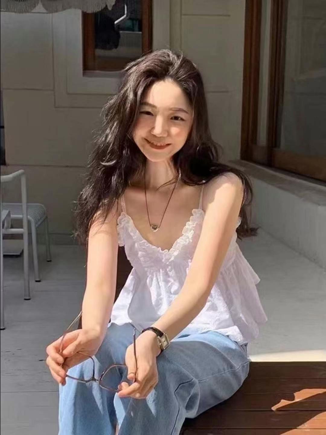 COTTON MARKET東大門㊣代購女裝新品休閑25春夏人氣吊帶背心COTTON MARKET吊帶/背心