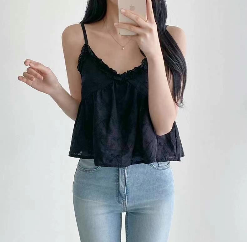 COTTON MARKET東大門㊣代購女裝新品休閑25春夏人氣吊帶背心COTTON MARKET吊帶/背心