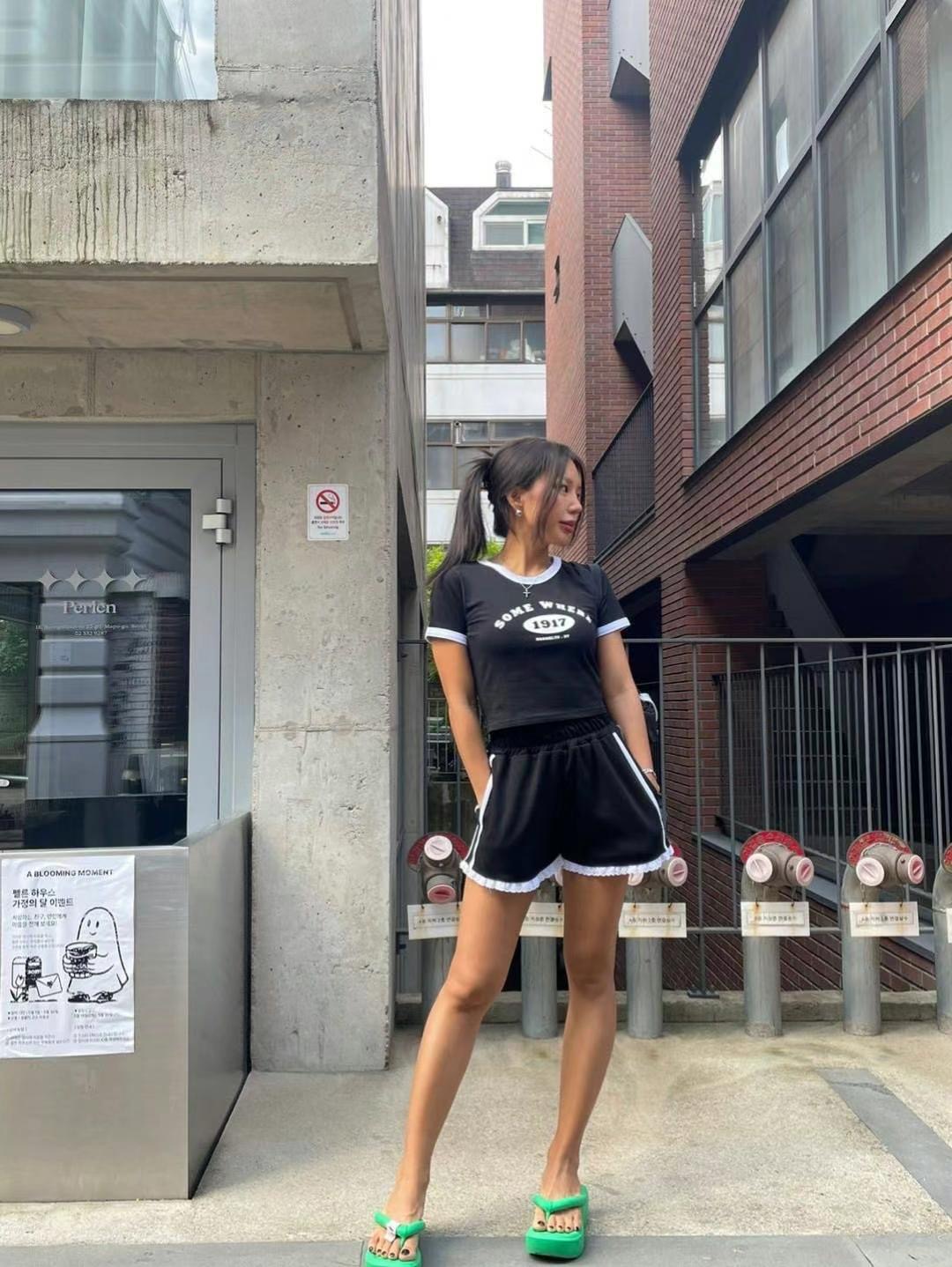BCLOTHES-비클로스-T韓國代購㊣女士新品熱賣推薦休閑短褲BCLOTHES短褲
