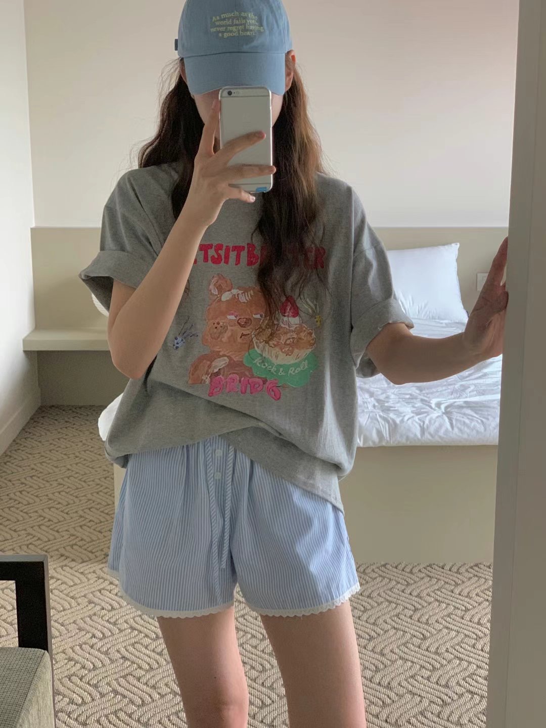 FIVE韓國直郵㊣女裝新款熱賣推薦人氣職業休閑時尚真品25春夏T恤FIVET恤圖色2