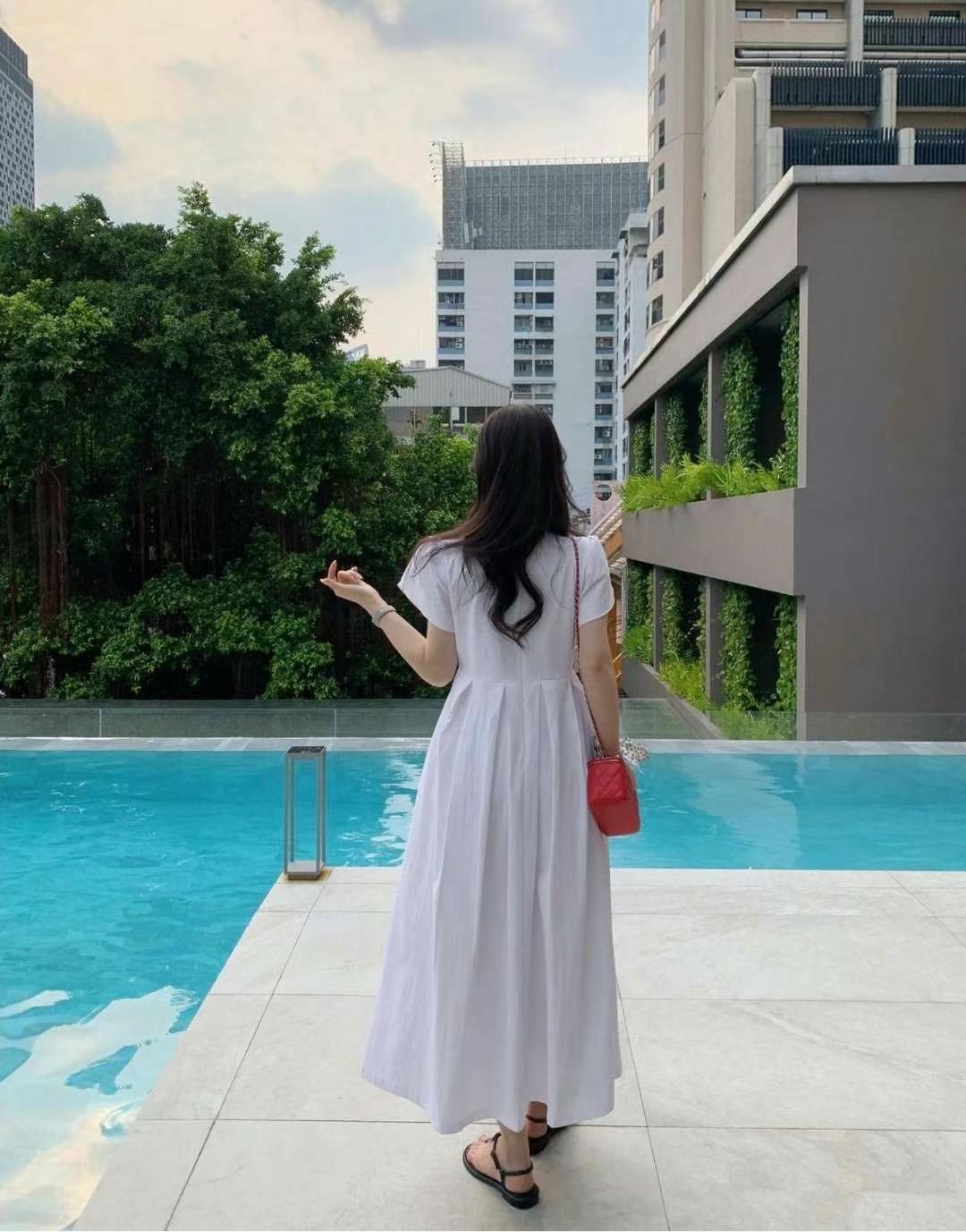 COTTON MARKET東大門㊣實拍女裝新款休閑推薦熱賣時尚連衣裙COTTON MARKET連衣裙
