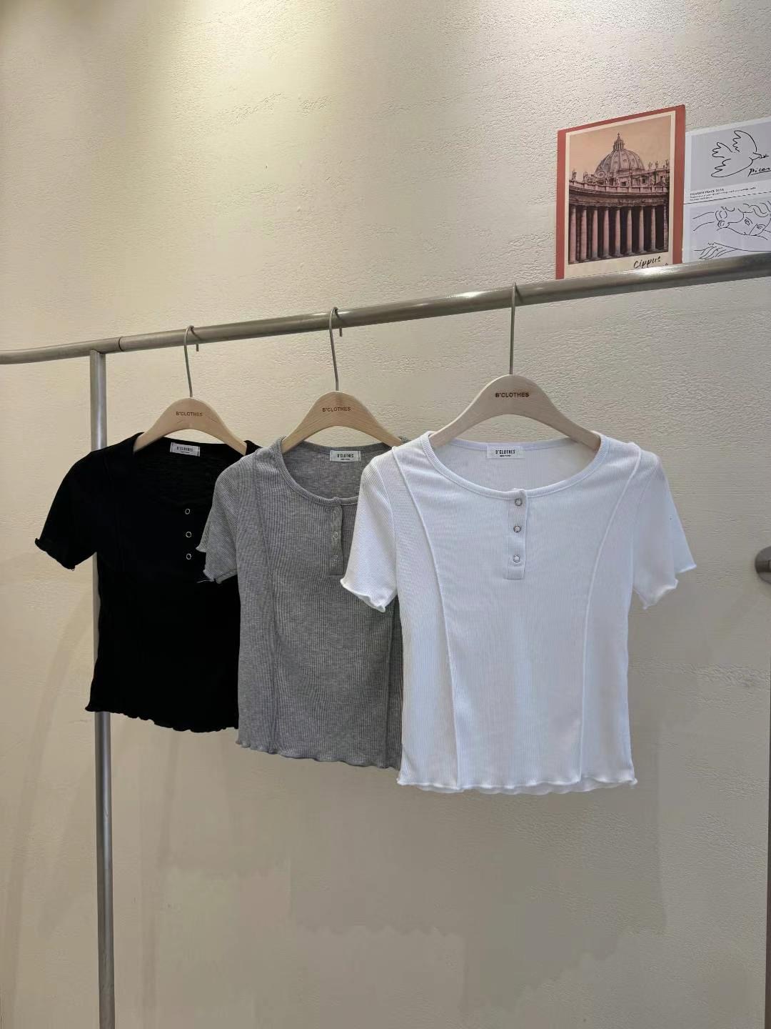 BCLOTHES-비클로스-T東大門㊣代購女裝新款25春夏職業T恤BCLOTHEST恤