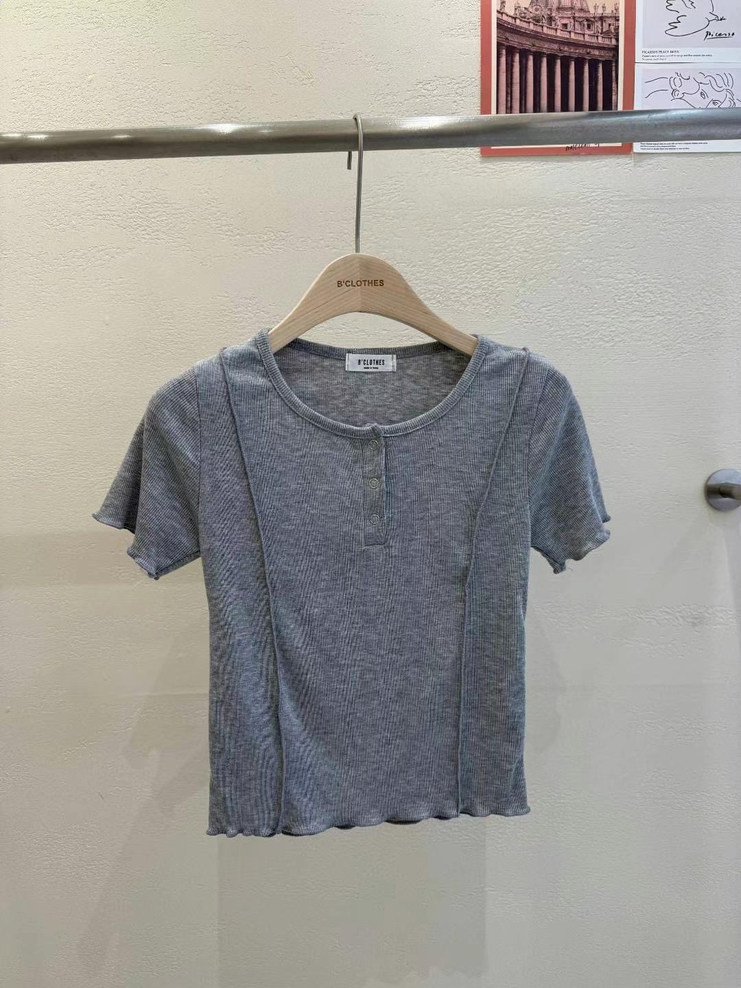 BCLOTHES-비클로스-T東大門㊣代購女裝新款25春夏職業T恤BCLOTHEST恤圖色2