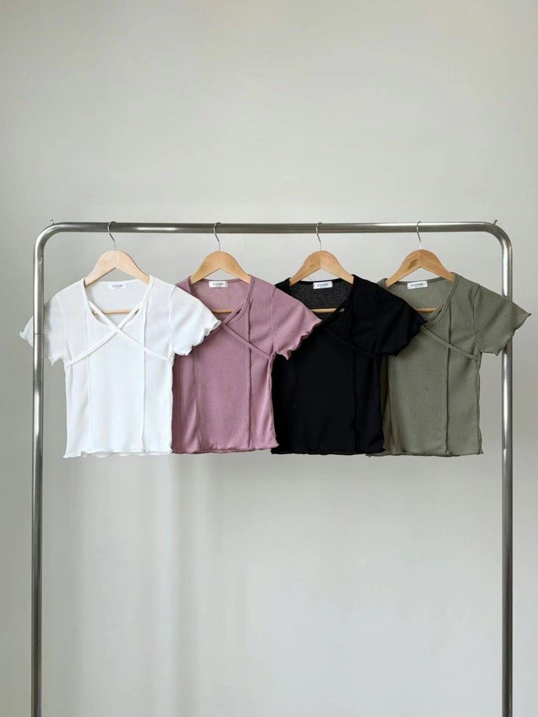 BCLOTHES-비클로스-T韓國直郵㊣女裝新款職業推薦25春夏T恤BCLOTHEST恤圖色3左三色