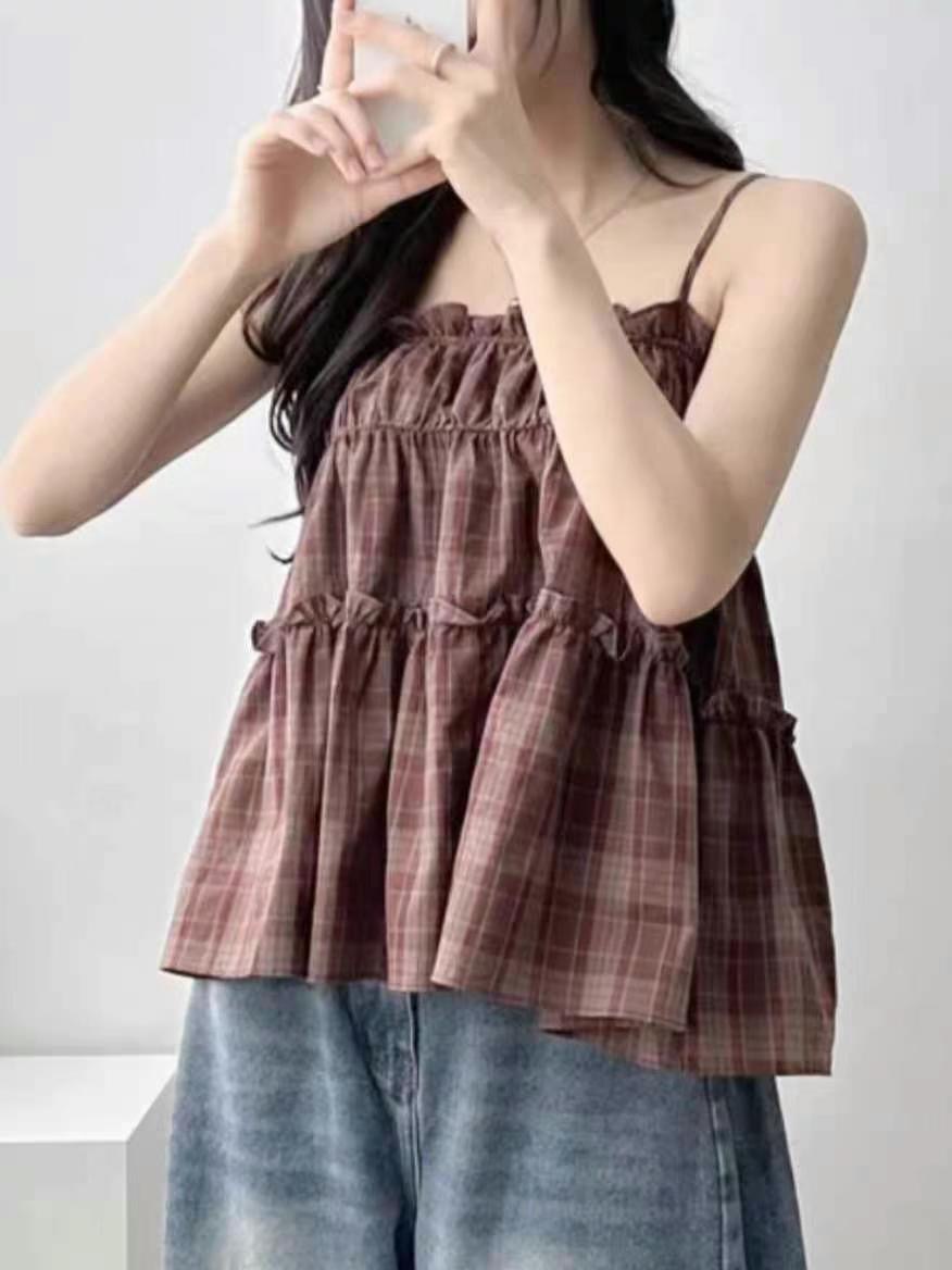 COTTON MARKET東大門㊣代購女士新品休閑25春夏職業吊帶背心COTTON MARKET吊帶/背心