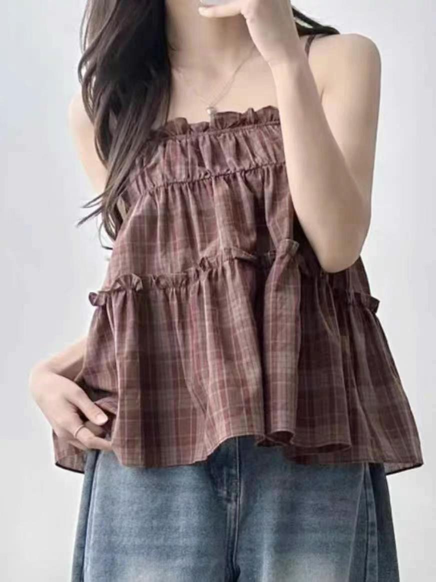 COTTON MARKET東大門㊣代購女士新品休閑25春夏職業吊帶背心COTTON MARKET吊帶/背心