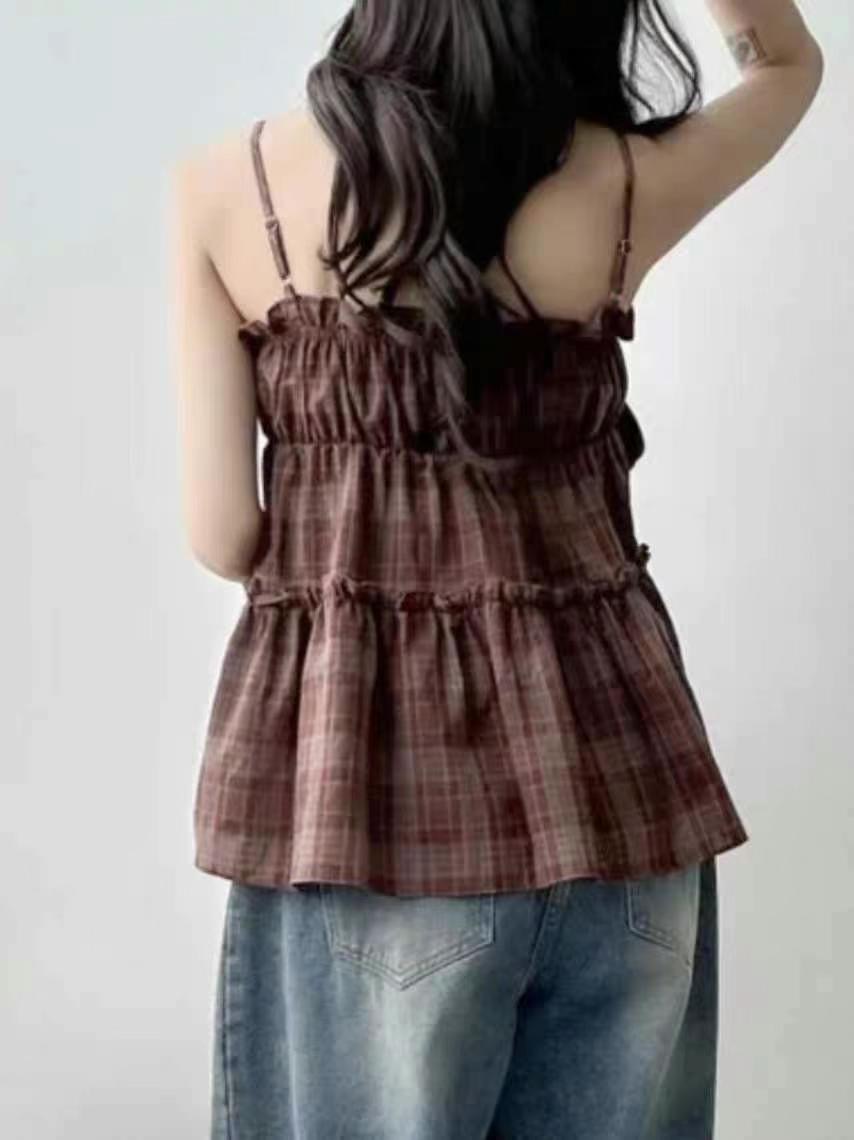 COTTON MARKET東大門㊣代購女士新品休閑25春夏職業吊帶背心COTTON MARKET吊帶/背心