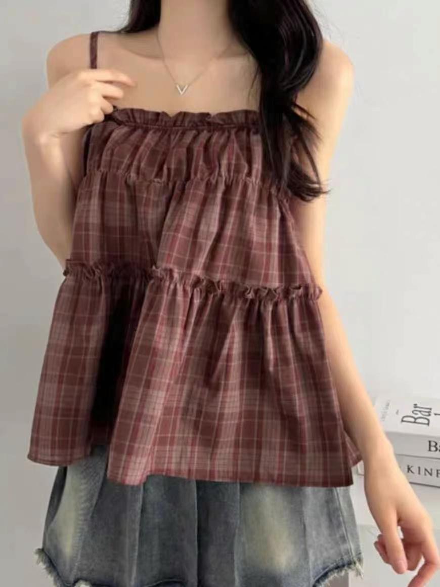 COTTON MARKET東大門㊣代購女士新品休閑25春夏職業吊帶背心COTTON MARKET吊帶/背心圖色2