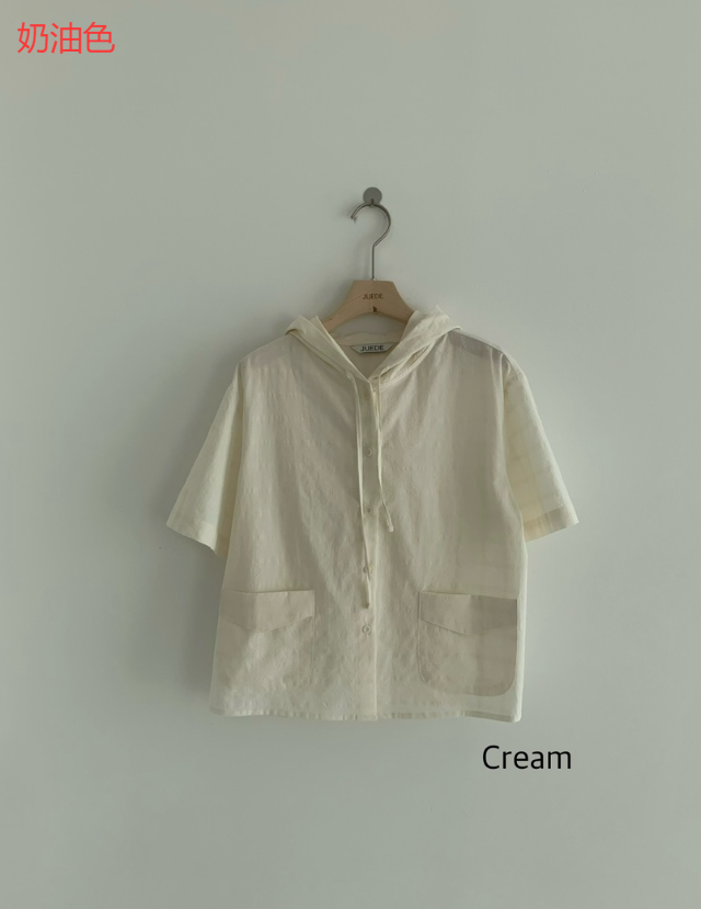 JUEDE(此品牌容易投訴)東大門㊣代購女士新品25春夏襯衫蕾絲衫JUEDE襯衫/蕾絲衫圖色2