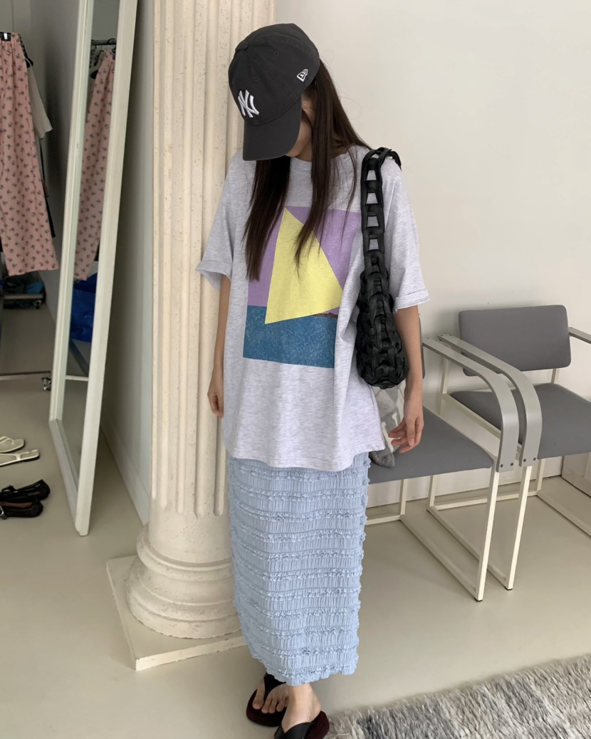 PEBBLE韓國直郵㊣女裝新款真品推薦人氣熱賣25春夏職業長裙PEBBLE/LAYER長裙