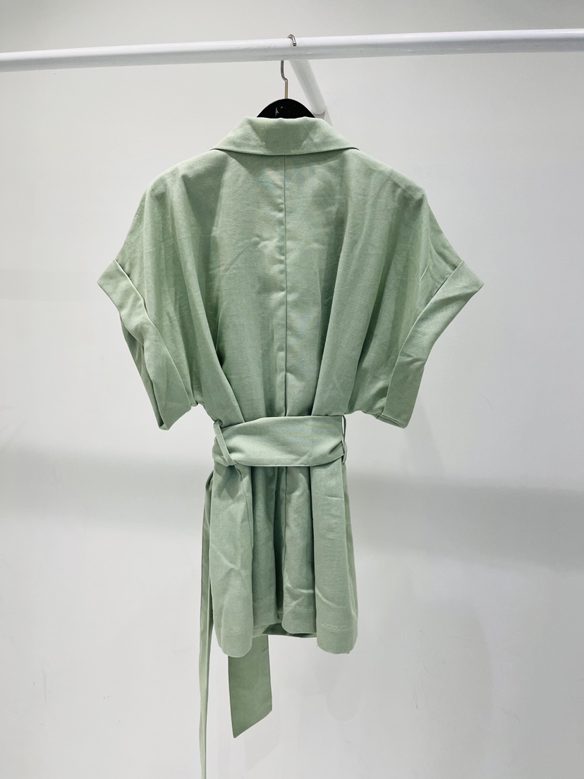 CLOP東大門㊣實拍女裝新品職業熱賣真品時尚25春夏夾克含腰帶TANIA夾克
