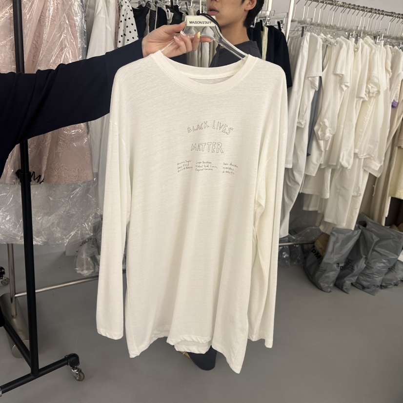 DOUBLE STANDARD/LE SMOKING/MAISONSTAFF東大門㊣直郵女裝新款熱賣長袖T恤MAISONSTAFF長袖T恤圖色3