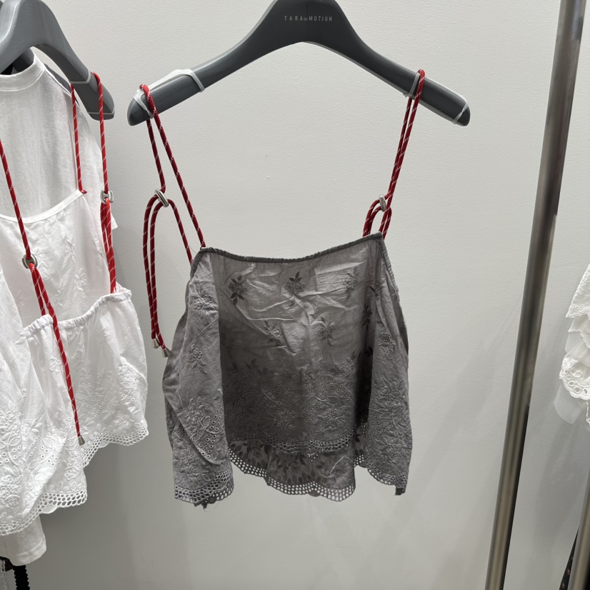 TARABY MOTION韓國直郵㊣女裝新款休閑真品25春夏吊帶背心刺繡TARABY MOTION吊帶/背心圖色2