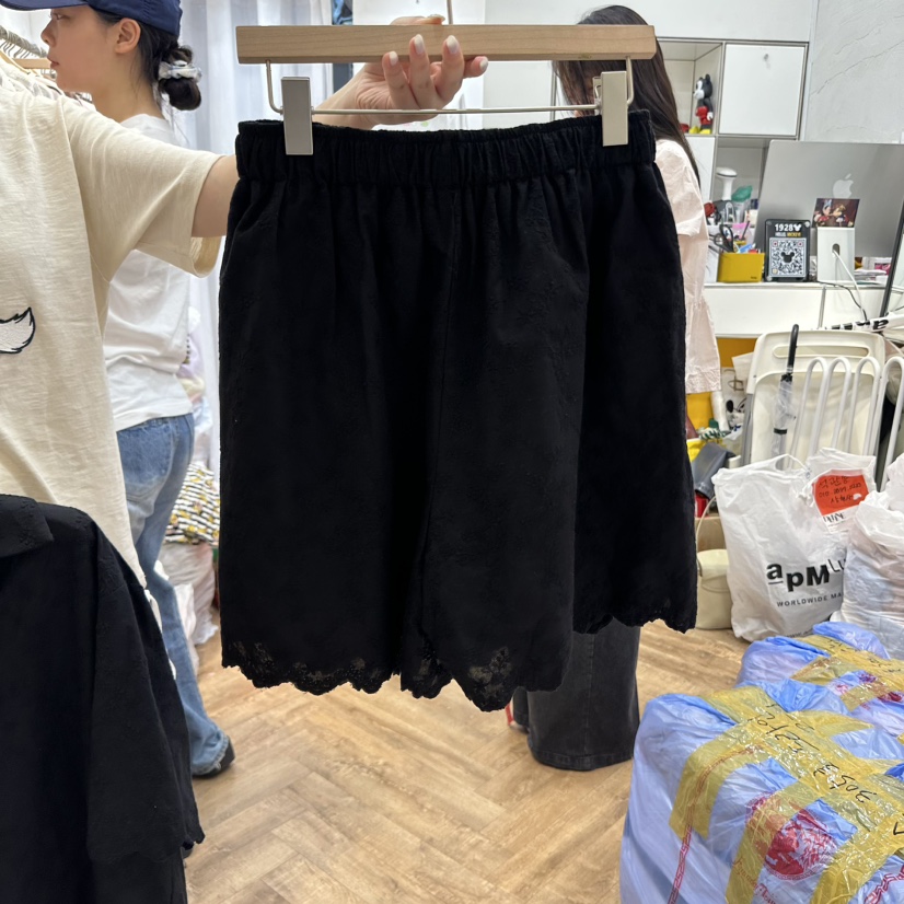 DE LINE韓國代購㊣女裝新品休閑真品25春夏熱賣推薦職業短褲DE LINE短褲