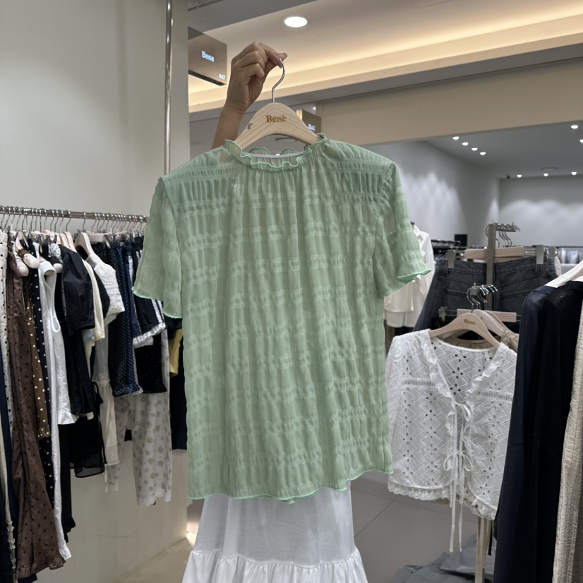 BENE東大門㊣代購女裝新品職業時尚真品人氣25春夏襯衫蕾絲衫BENE襯衫/蕾絲衫圖色2