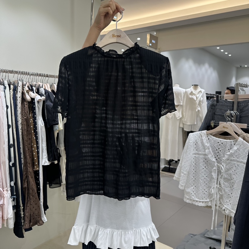 BENE東大門㊣代購女裝新品職業時尚真品人氣25春夏襯衫蕾絲衫BENE襯衫/蕾絲衫圖色3