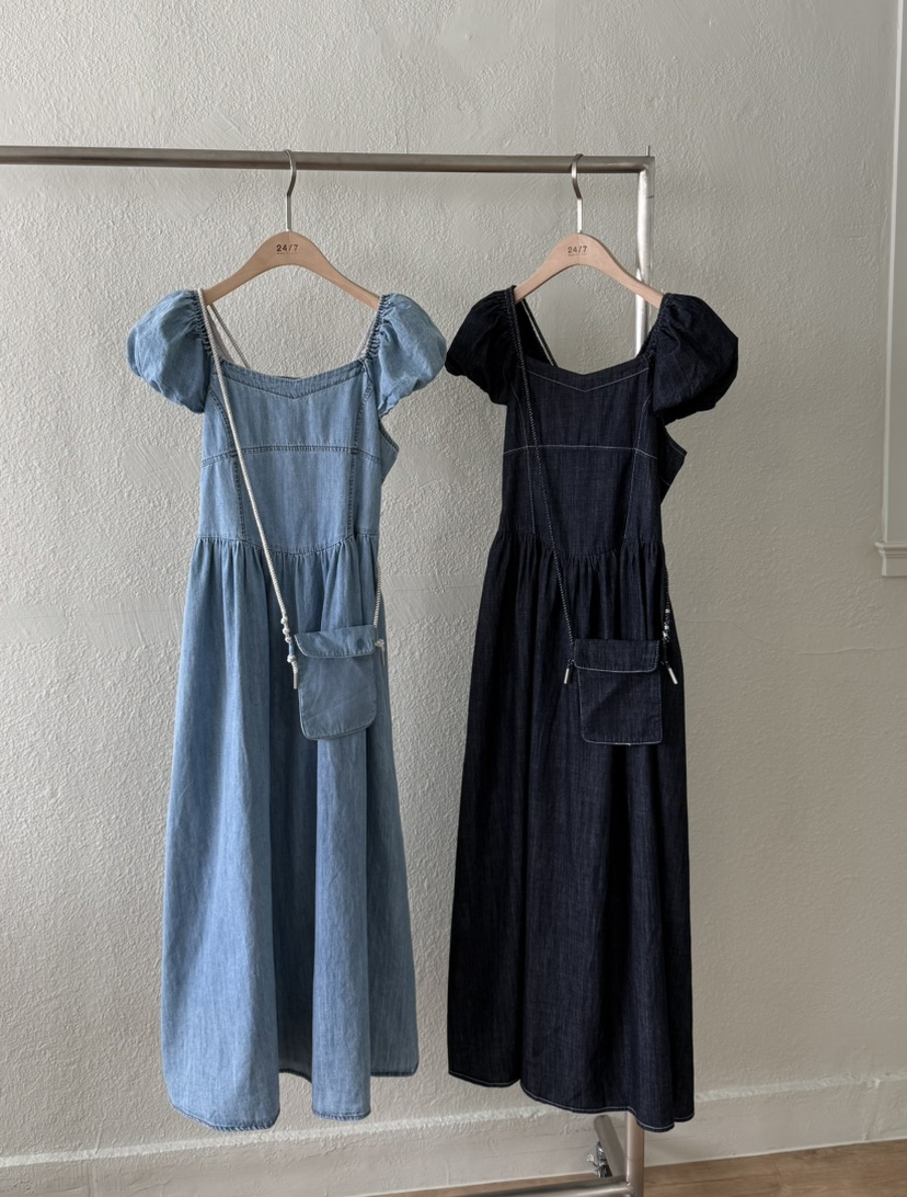 TWENTY FOUR SEVEN24-7韓國代購㊣女裝新品25春夏連衣裙含包TEWNTY FOUR SEVEN24-7連衣裙