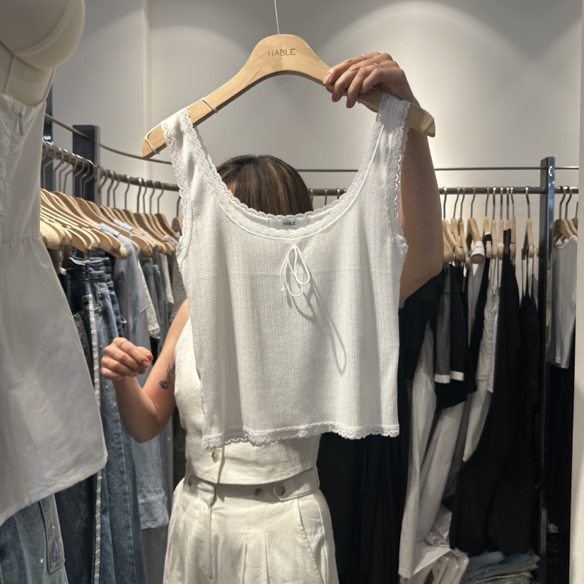 HABLE韓國代購㊣女裝新品時尚熱賣推薦25春夏職業休閑吊帶背心HABLE吊帶/背心圖色1