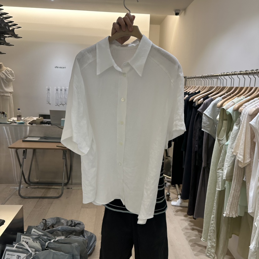 EFFERVESCENT韓國代購㊣女士新品熱賣休閑職業襯衫蕾絲衫插肩evc/effervescent襯衫/蕾絲衫圖色2