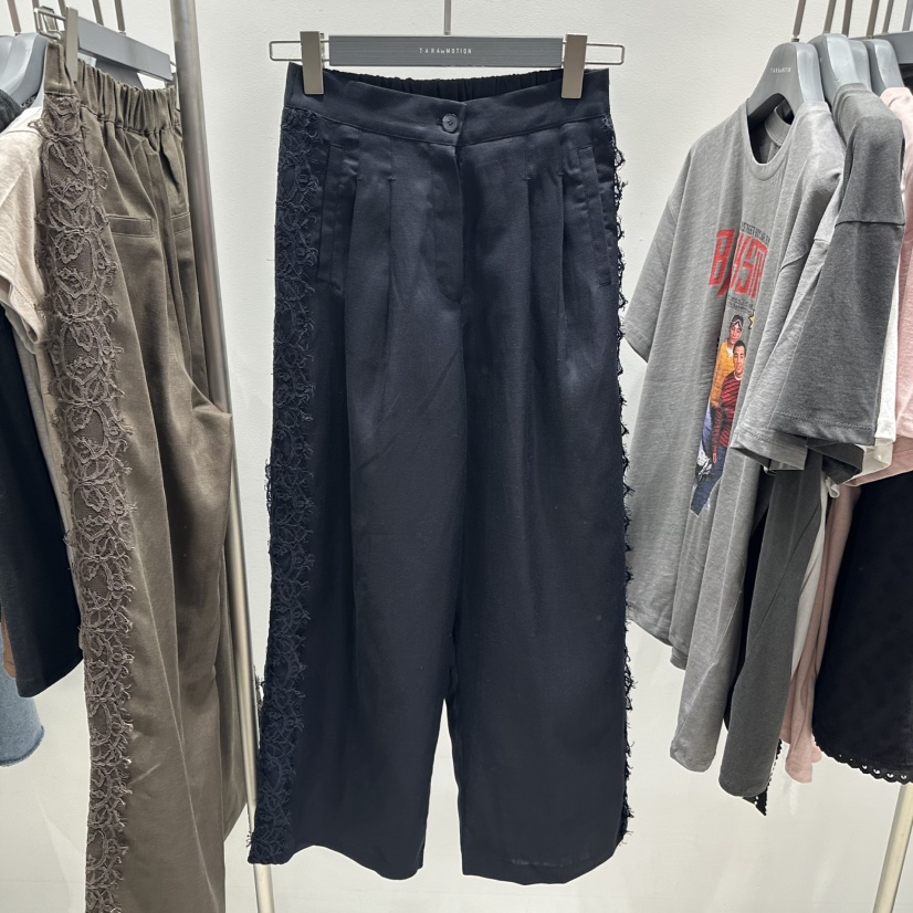 TARABY MOTION東大門㊣代購女士新品時尚休閑職業休閑褲蕾絲TARABY MOTION休閑褲圖色2