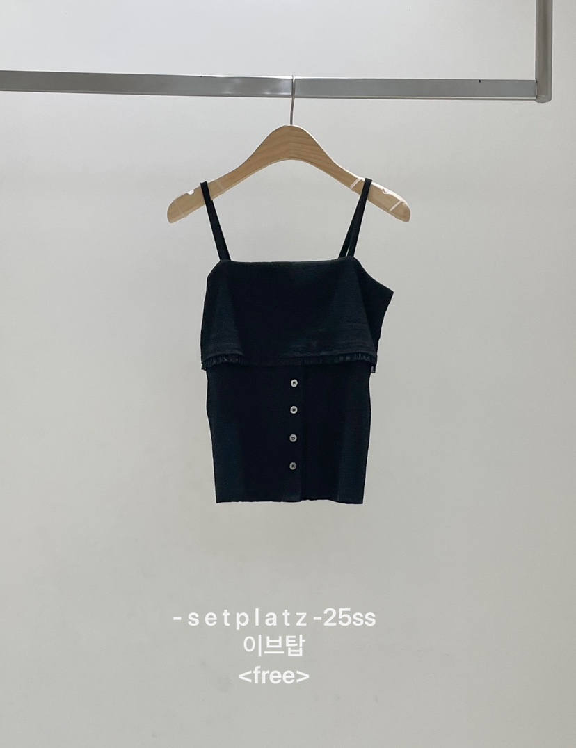 SETPLATZ韓國代購㊣女裝新款人氣25春夏熱賣推薦時尚吊帶背心PLATZCLASSIC吊帶/背心圖色3