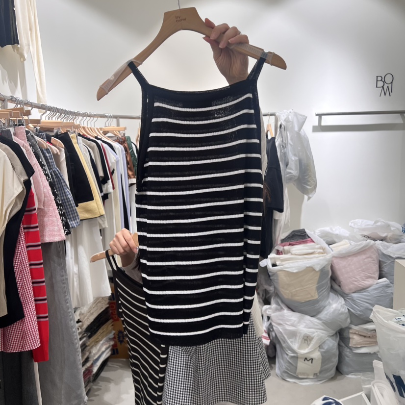 BY BOMI東大門㊣代購女裝新款25春夏休閑職業熱賣吊帶背心BY BOMI吊帶/背心