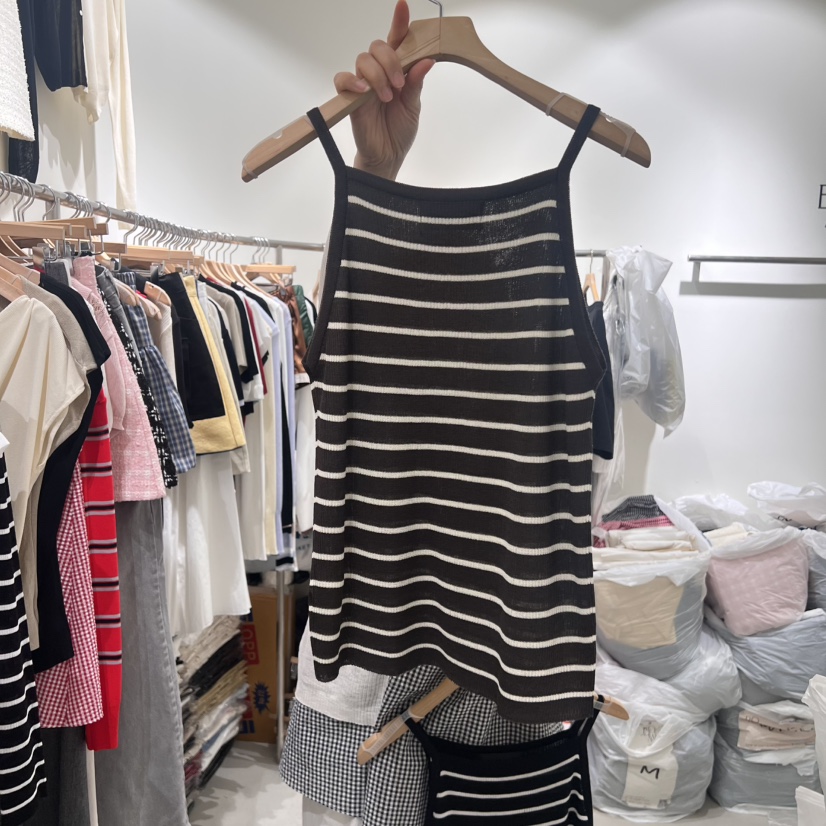 BY BOMI東大門㊣代購女裝新款25春夏休閑職業熱賣吊帶背心BY BOMI吊帶/背心圖色3