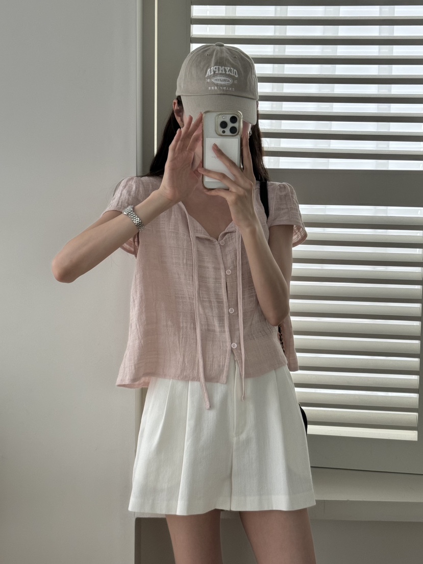 TIZZI韓國代購㊣女士新款推薦人氣25春夏熱賣休閑襯衫蕾絲衫TIZZI襯衫/蕾絲衫