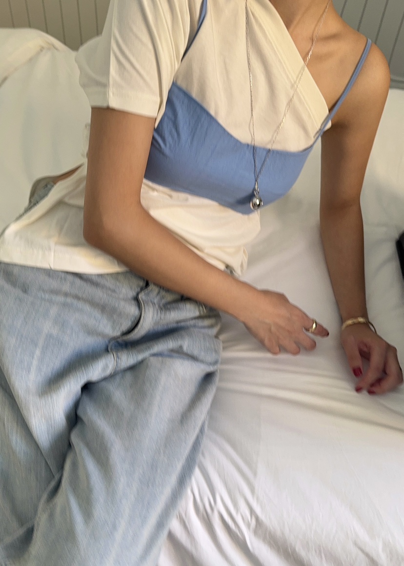 OUPPT東大門㊣實拍女士新品25春夏推薦人氣時尚職業吊帶背心OUPPT吊帶/背心