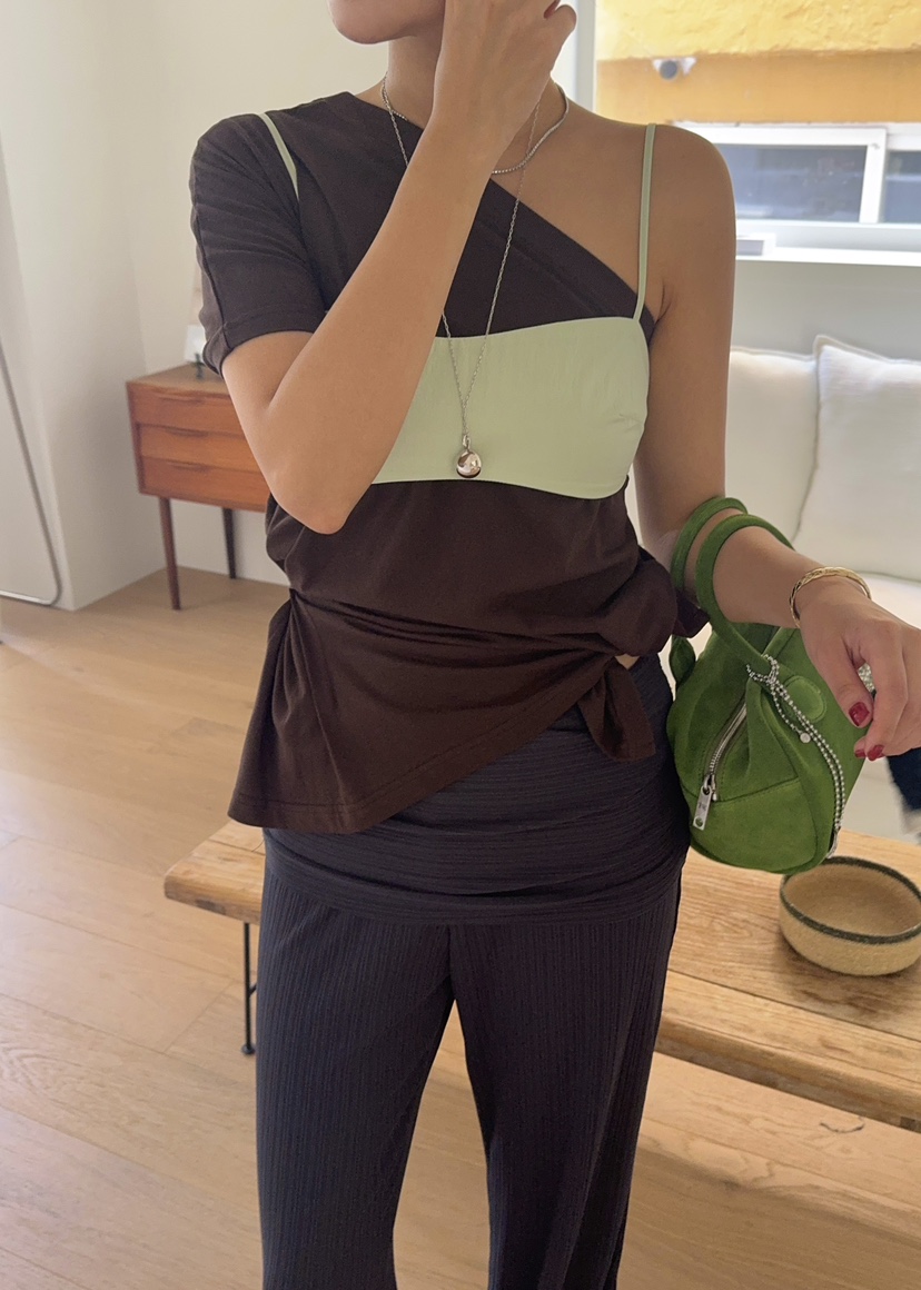 OUPPT東大門㊣實拍女士新品25春夏推薦人氣時尚職業吊帶背心OUPPT吊帶/背心
