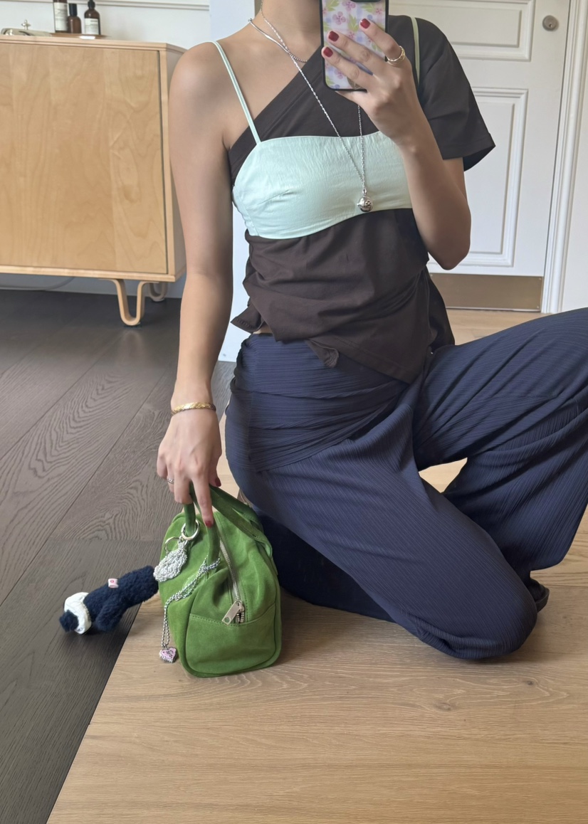 OUPPT東大門㊣實拍女士新品25春夏推薦人氣時尚職業吊帶背心OUPPT吊帶/背心