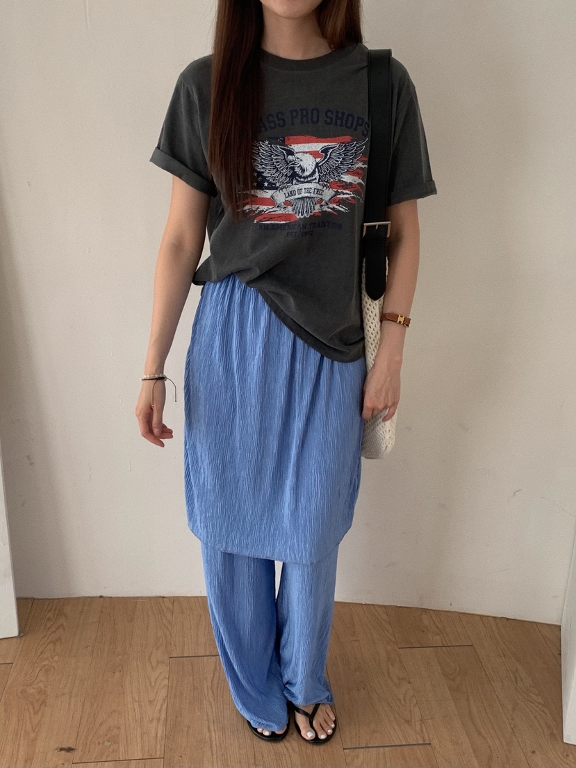 CAMEL-P東大門㊣代購女士新品25春夏裙褲百褶Came_l 家裙褲