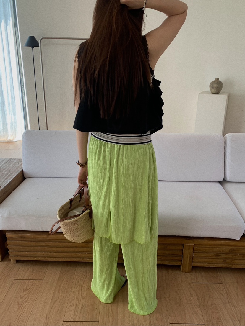CAMEL-P東大門㊣代購女士新品25春夏裙褲百褶Came_l 家裙褲