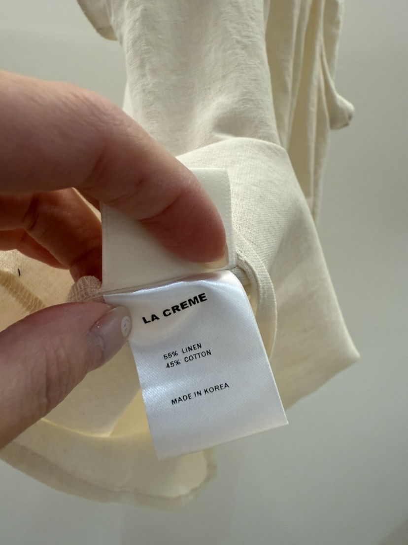 LA CREME東大門㊣直郵女裝新品時尚真品推薦25春夏襯衫蕾絲衫LA CREME襯衫/蕾絲衫