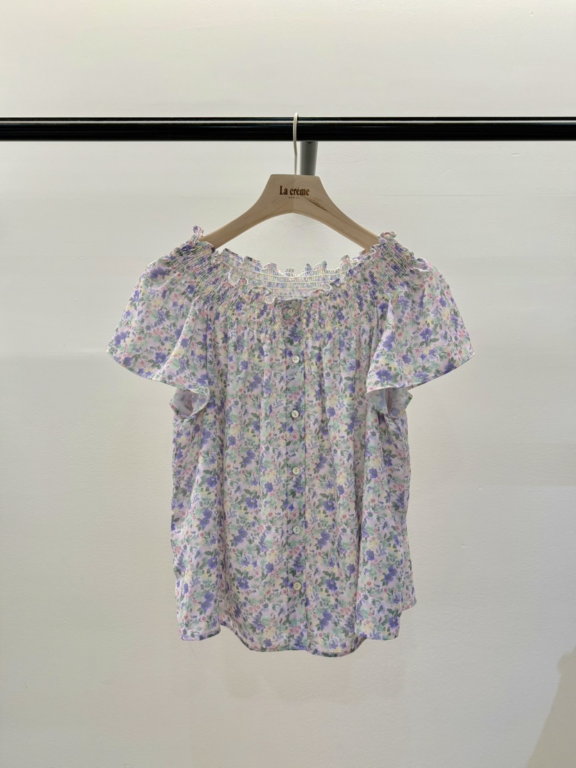 LA CREME東大門㊣直郵女裝新品時尚真品推薦25春夏襯衫蕾絲衫LA CREME襯衫/蕾絲衫圖色2