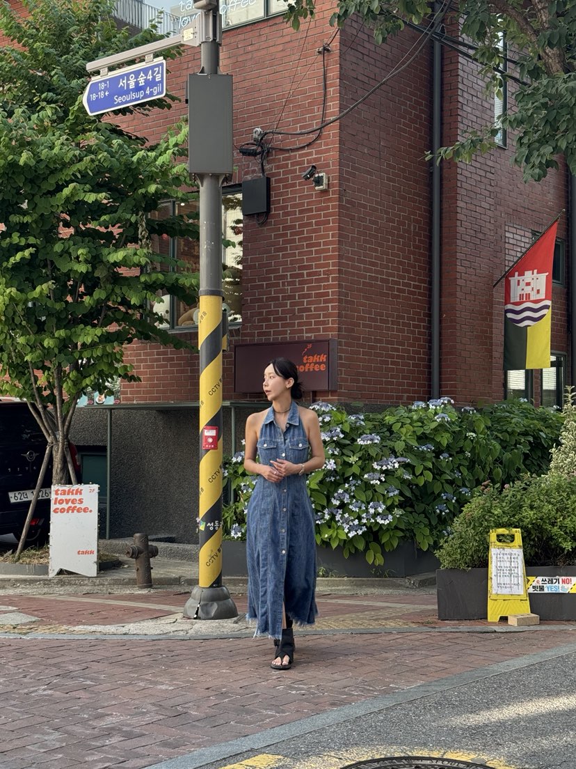 SUNDER MARKET東大門㊣實拍女士新品25春夏休閑職業連衣裙SUNDER MARKET連衣裙