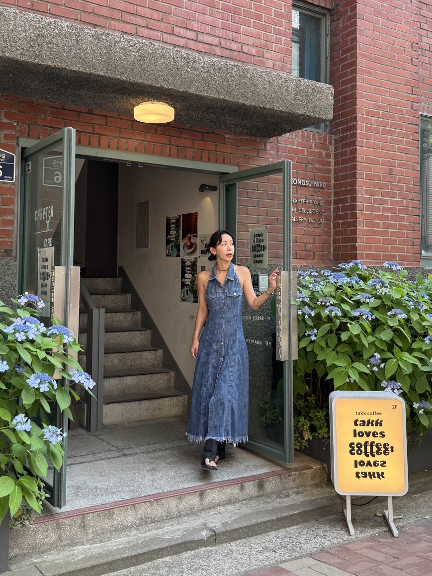 SUNDER MARKET東大門㊣實拍女士新品25春夏休閑職業連衣裙SUNDER MARKET連衣裙