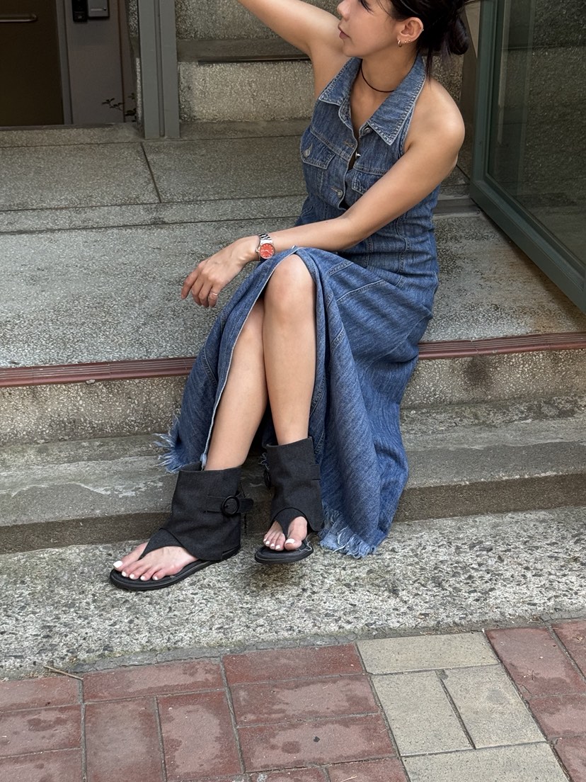 SUNDER MARKET東大門㊣實拍女士新品25春夏休閑職業連衣裙SUNDER MARKET連衣裙