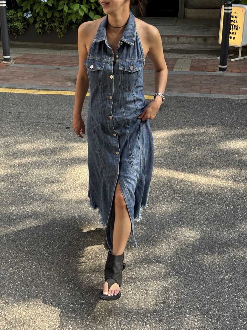 SUNDER MARKET東大門㊣實拍女士新品25春夏休閑職業連衣裙SUNDER MARKET連衣裙