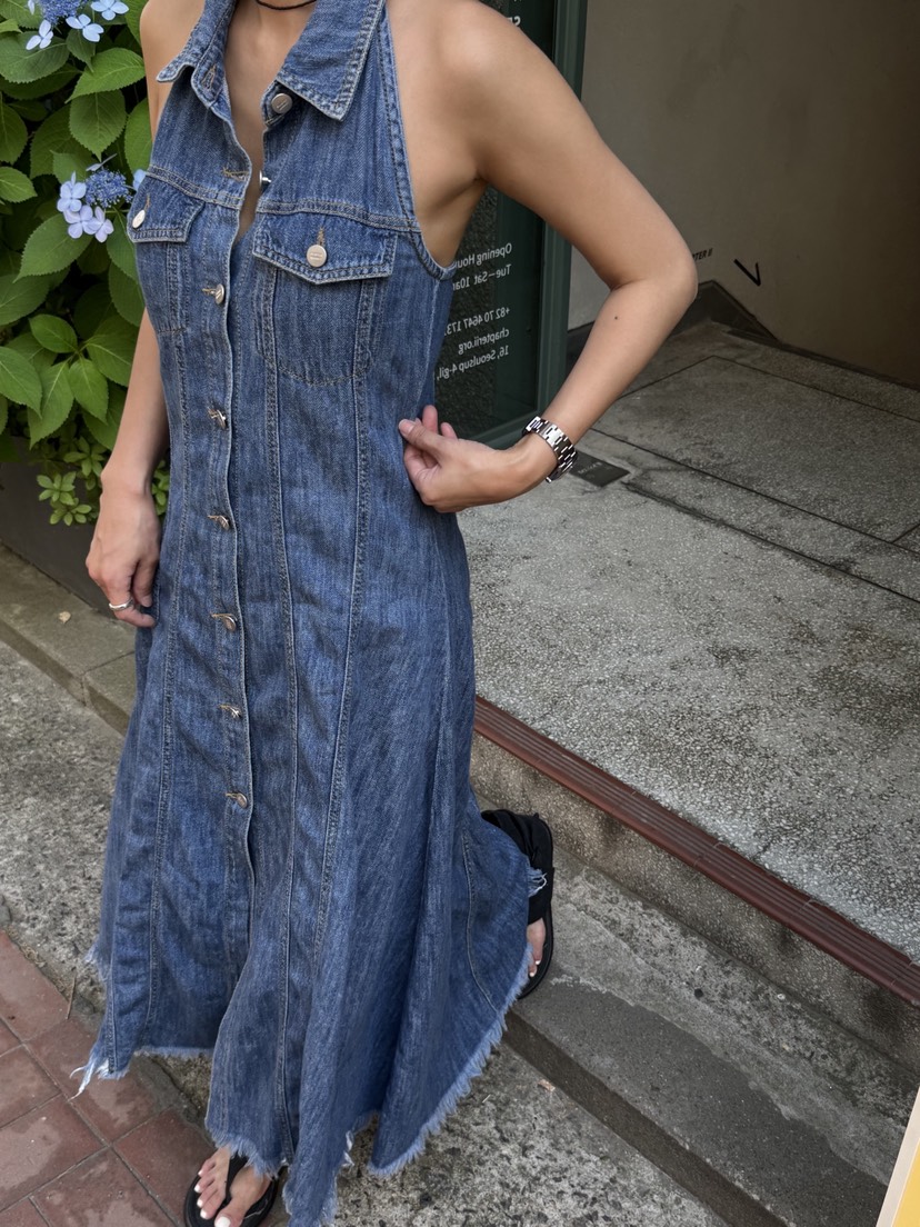 SUNDER MARKET東大門㊣實拍女士新品25春夏休閑職業連衣裙SUNDER MARKET連衣裙