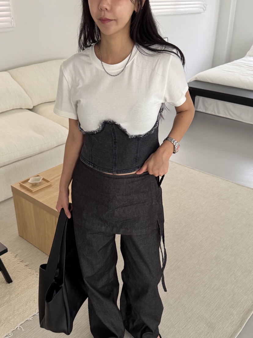 SUNDER MARKET韓國代購㊣女士新款25春夏推薦人氣休閑時尚T恤SUNDER MARKETT恤