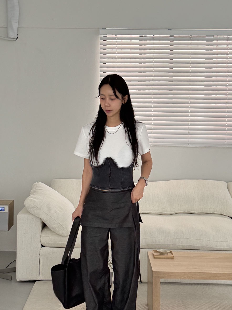 SUNDER MARKET韓國代購㊣女士新款25春夏推薦人氣休閑時尚T恤SUNDER MARKETT恤
