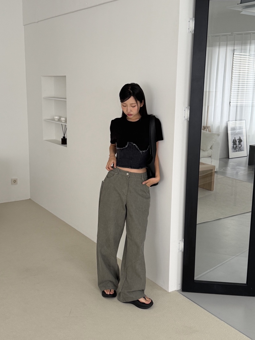 SUNDER MARKET韓國代購㊣女士新款25春夏推薦人氣休閑時尚T恤SUNDER MARKETT恤