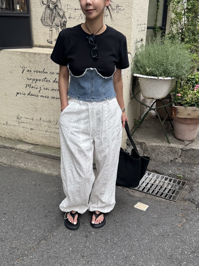 SUNDER MARKET韓國代購㊣女士新款25春夏推薦人氣休閑時尚T恤SUNDER MARKETT恤