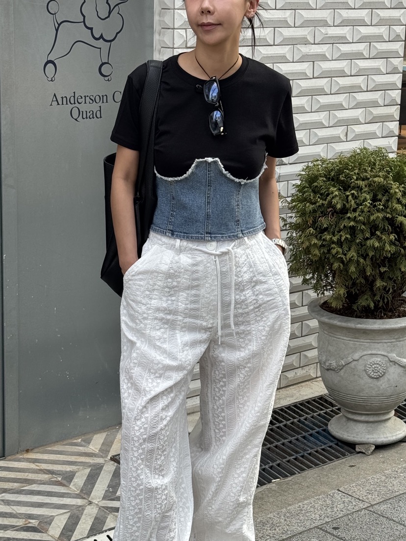 SUNDER MARKET韓國代購㊣女士新款25春夏推薦人氣休閑時尚T恤SUNDER MARKETT恤