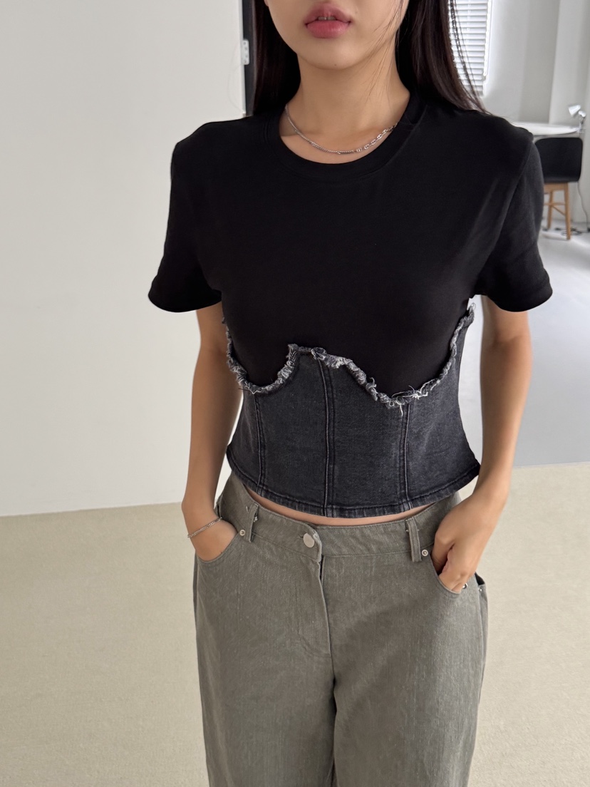 SUNDER MARKET韓國代購㊣女士新款25春夏推薦人氣休閑時尚T恤SUNDER MARKETT恤圖色3