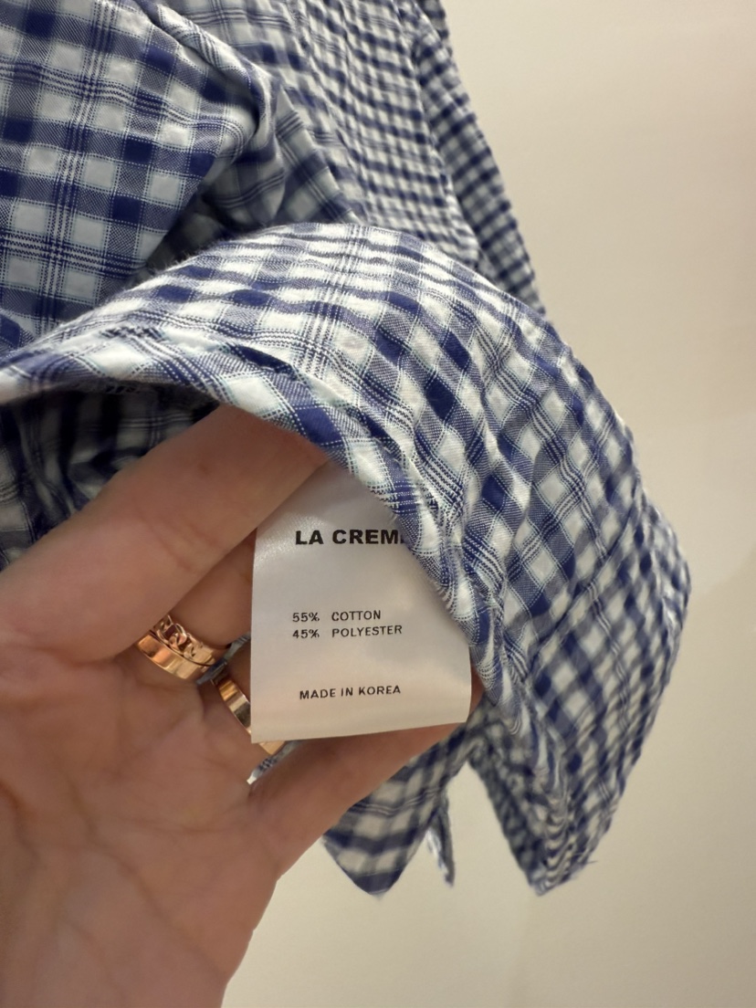 LA CREME韓國直郵㊣女士新品休閑職業時尚推薦真品襯衫蕾絲衫LA CREME襯衫/蕾絲衫