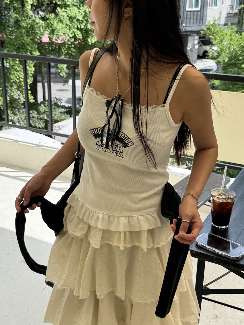 SUNDER MARKET韓國直郵㊣女士新款休閑時尚人氣真品吊帶背心SUNDER MARKET吊帶/背心